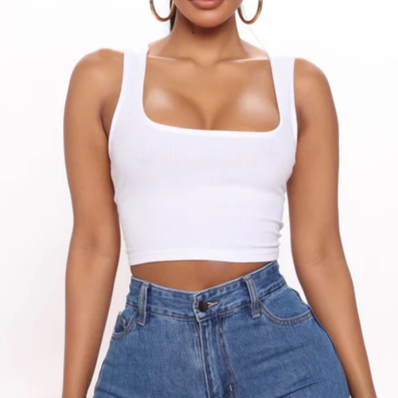 Bozzolo Black and White Fitted Crop Tank Tops x2 - Picture 1 of 4